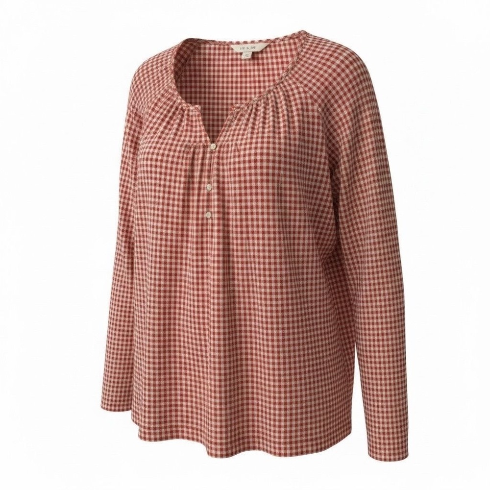 39 ON Red and white gingham check sz XL